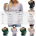 thumbnail image 3 of Oiangi Women's V Neck Sweater Long Sleeve Slim Fit Knit Shirts Cozy Warm Basic Base Layer Pullover for Winter Black 2XL, 3 of 6