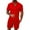 Red, variant on Tiweut Mens Outfits Sets Summer Sports Comfortable Short Sleeve Lapel Button Down Shirts Shorts Two Piece Suit for Man Brick Red,L