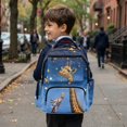 thumbnail image 6 of Yuyamidu Galaxy Giraffe Backpack for School Girls Ages 8-10 3rd-4th Grade 17 Inch Lightweight Multi-Pocket Bookbag with Padded Straps Back to School, 6 of 7