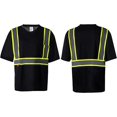 thumbnail image 5 of ProtectX 3-Pack High Visibility Black Heavy-Duty Short Sleeve Reflective Safety T-Shirt Type R Class2, US Size 3XL, 5 of 7