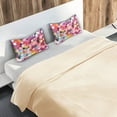 thumbnail image 5 of Yayeee Pillowcase Standard Size Set of 2 Satin Wrinkle Resistant Pillow Case, Black Colorful Circles, 5 of 7