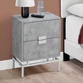 thumbnail image 3 of Monarch 18" Storage Accent End Table in Dark Taupe and Chrome, 3 of 11