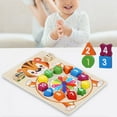thumbnail image 4 of 1 Set Wooden Clock Toys Cute Cartoon Animal Jigsaw Board Colorful Building Blocks Teaching Time Color Recognition Children Digital Clock Puzzle Toy for Boys Girls, 4 of 8