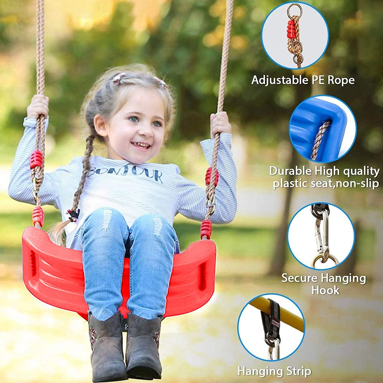 plastic garden swing seat