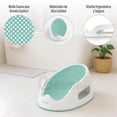 thumbnail image 3 of Bebbly Soporte para Bañera de Bebé Antideslizante con Base Ergonómica Reclinada para Recién Nacido y Hasta Los 6 meses, Ideal para Baño Seguro y Cómodo en Lavabo o Tina 33x55x22 cm (Aqua), 3 of 7
