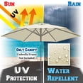 thumbnail image 4 of Sunrise Replacement Umbrella Canopy Cover for 6.5' 6 Ribs Outdoor Patio Market Umbrella, Canopy Only, (Ecru), 4 of 6