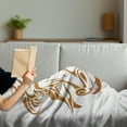 thumbnail image 3 of Zodiac Taurus Soft Flannel Fleece Throw Blanket, Animal Face with and Design Horoscope Style Art Print, Cozy Plush for Indoor and Outdoor Use, 60" x 80", Pale Brown Pale Grey, by Ambesonne, 3 of 5
