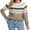 03 Khaki, variant on Fair Isle Sweaters for Women Round Neck Lightweight Sweaters Casual and Holiday Christmas Sweaters Shermie
