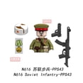 thumbnail image 3 of DIY asuntos militares caballería soviética Afrika Korps bloques de construcción modelo ladrillos mini figuras de juguete de acción juguete para regalo para niños MOC, 3 of 5