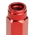 thumbnail image 4 of J2 Engineering LN-T7-027-15-RD J2 Engineering 7075 -T6 Forged Aluminum M12 x 1.5 20 Pcs 90mm Open End Lug Nut Set w/ Adapter ( Red ), 4 of 6