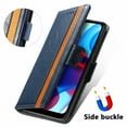 thumbnail image 7 of Ancove for iPhone 15 Pro Wallet Case,Business Stitching Pattern PU Leather [RFID Blocking] Credit Card Slots Kickstand Shockproof Magnetic Flip Cover Case ,Darkblue, 7 of 7