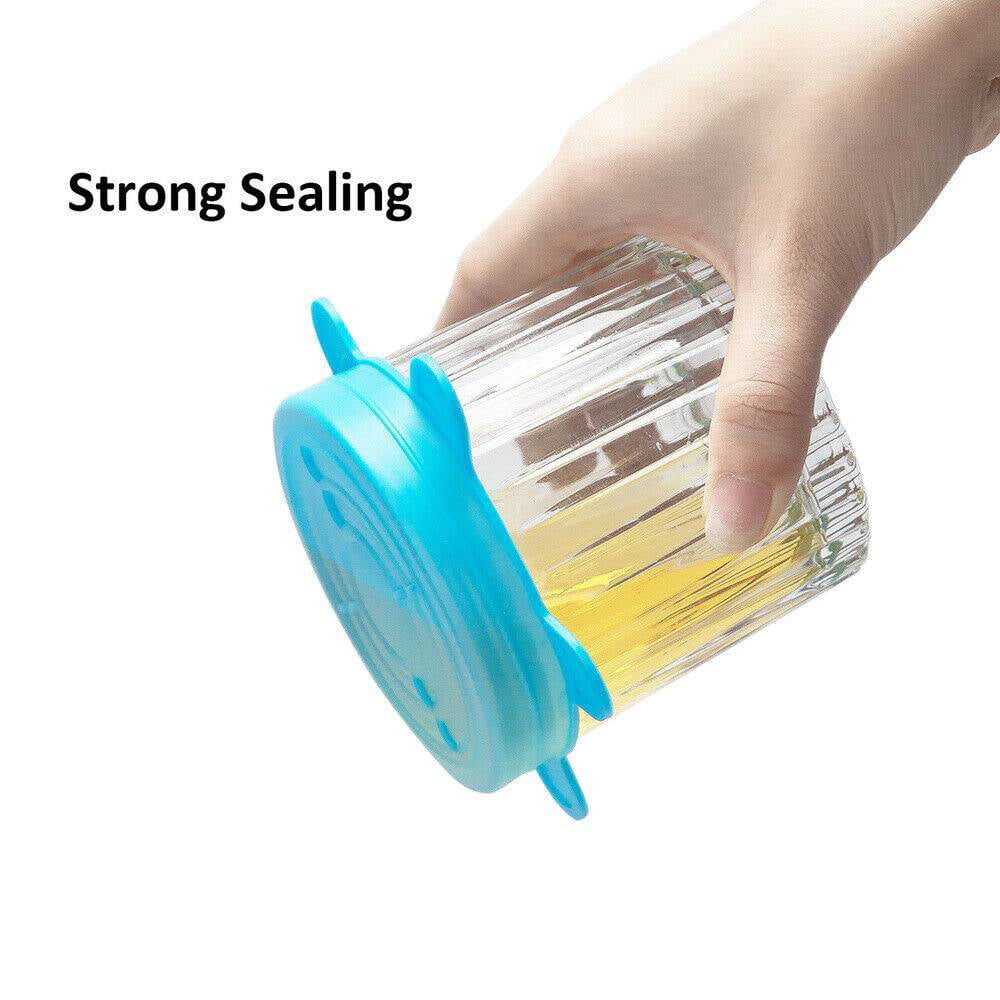 12x Reusable Silicone Stretch Bowl Food Storage Wraps Seal Fresh Lids Cover 