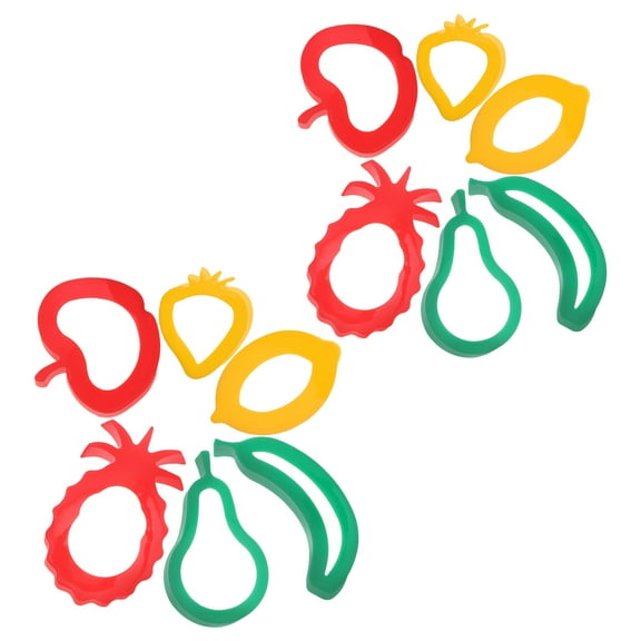 ETHZZLE Plastic Dough Tool Set - 1 Set of Fruit and Cookie Cutter Molds for Baking and Craft Projects