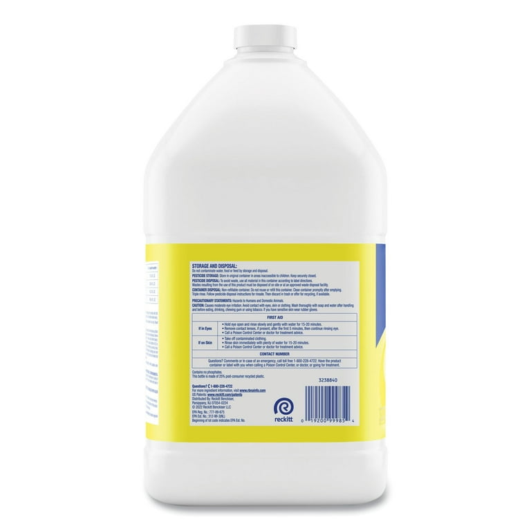 Disinfectant Deodorizing Cleaner Concentrate, Lemon Scent, 128 oz Bottle, 4/Carton Disinfectant Deodorizing Cleaner Concentrate, Lemon Scent, 128 oz Bottle, 4/Carton