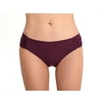 thumbnail image 2 of Women’s Side Shirred Bikini Bottom Solid Beach Classics Swim Bottom Mid Rise Bathing Suits, 2 of 5