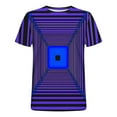 thumbnail image 4 of Jinhomg Mens 2025 Fashion T Shirts Novelty Funny 3D Geometric Print Tees Big and Tall Comfy Short Sleeve Crew Neck Tops Lightweight Spring Summer Pullovers Fall Saving Dark Blue XXL, 4 of 5