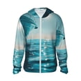 thumbnail image 2 of Lsque Turquoise Ocean Reflection UPF 50+ Lightweight Sun Protection Men's Women's Long Sleeve Shirt, Hoodie Performance -3X-Large, 2 of 9
