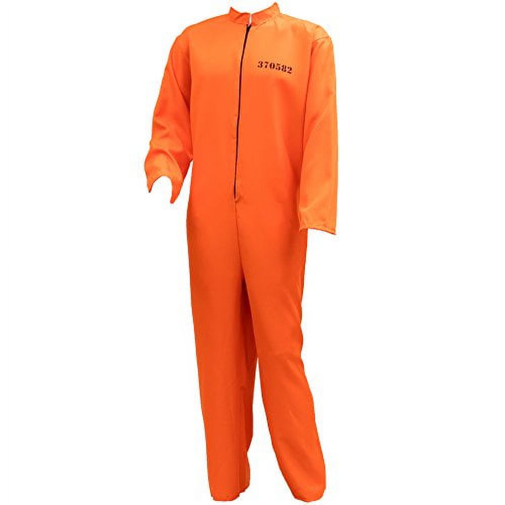 Boo! Inc. Conniving Convict Adult Men's Halloween Costume Orange Black ...