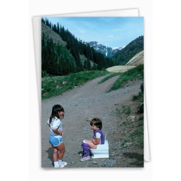 1 Funny Birthday Card with Envelope - Potty Path C6415BDG