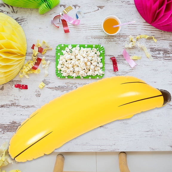 MEIBUTYUP 8Pcs Inflatable Banana Props Yellow Party Decorations for Birthdays Bachelorette Events and Outdoor Fun
