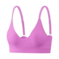 thumbnail image 4 of FUNUONY Women's Push Up Wireless Comfortable Padded Plunge No Underwire Everyday Bra Women's Bralette V Neck Wireless No Padded Bra Comfortable Everyday Bras Purple M, 4 of 5