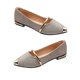 thumbnail image 1 of 1Pair Summer Pointy Flat Nude Shoes Elegant Pearl Non-Slip Single Woman Shoes, 1 of 4