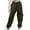 Army Green, variant on QQAMB Boys Girls Cargo Pants Kids Stretch Hiking Pants Elastic Waist Drawstring Lightweight Joggers Cargo Pants,9 Years