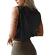 thumbnail image 3 of Camiseta Deportiva Corta para Mujer, , Sin Mangas, para Yoga, Correr, Gimnasio, Algodón, Color Negro, Talla XL, 3 of 7