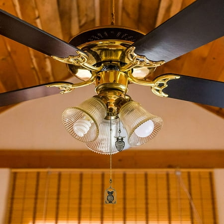 4 Pieces Owl Hollow Fan Chains Vintage Danglers Pull Chain Extender Cage Ceiling 4 Pieces Owl Hollow Fan Chains Vintage, Ceiling Fan Chain Extender