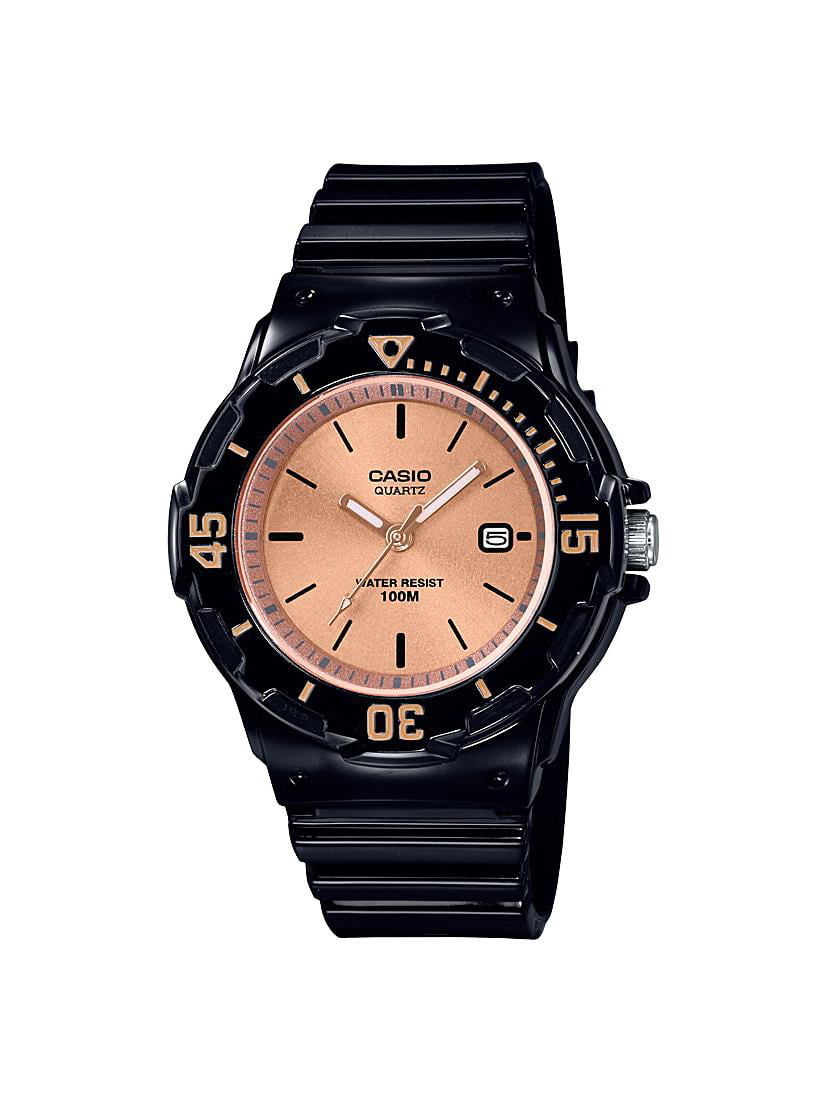Casio Women's Dive Style Analog Watch, Black/White LRW200H-1BV