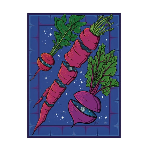 Canvas Wall Art - Rachel Feirman 'Space Roots' Wall Art for Living Room, Bedroom, or Office Décor by Trademark Fine Art - 14 x 19 Inches