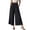 *Black, variant on Women's High Waisted Chiffon Wide Leg Cropped Pants , Breathable Flowy Palazzo Pants For Women , Ladies' Casual Beach Trousers with Pockets,Black,S-2XL