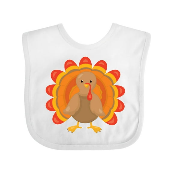 Inktastic Thanksgiving Turkey Boys or Girls Baby Bib