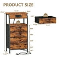 thumbnail image 4 of TYDIMOR Small Dresser for Bedroom, 4 Drawer with Charging Station, Brown, Ideal for Adults, 4 of 6