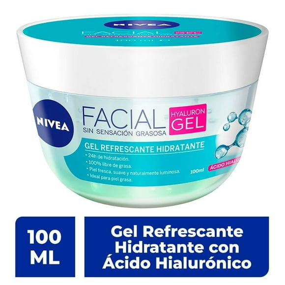 Gel facial NIVEA Cuidado Facial Hyaluron hidratante con ácido hialurónico ideal para piel grasa 100 ml