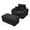 Black, variant on Aukfa 43" Chaise Lounge w/ 2 Cupholders and USB Ports, Storage Ottoman, Chenille, Black