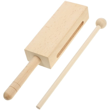 RENACLIPY temple blocks instrument Wood Block Percussion Instrument Khaki 1 Set