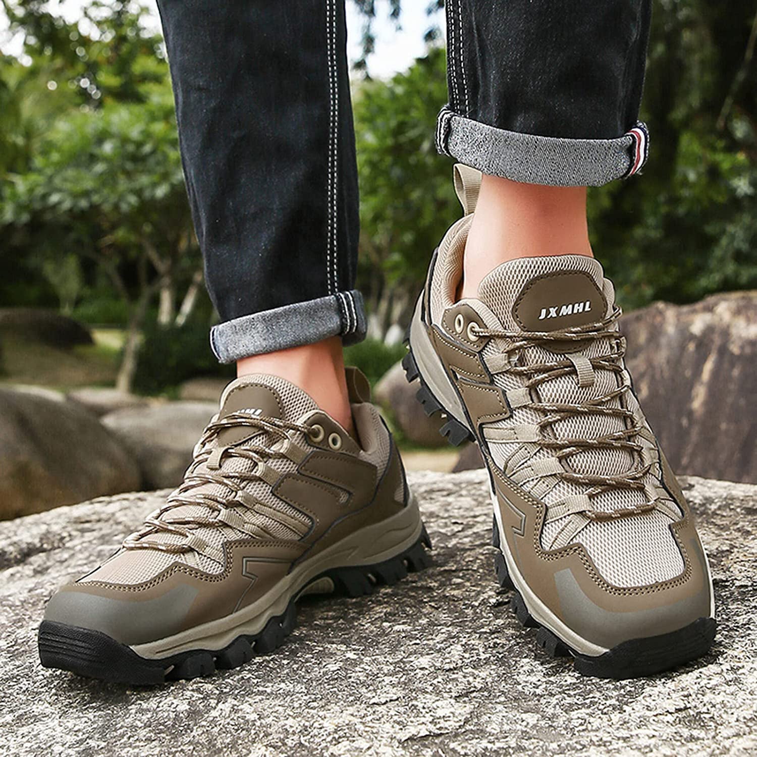 Men's Hiking Shoes Low-Top Walking Sneakers for Women Outdoor