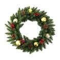 thumbnail image 2 of Couronne de Noël Artificielle / Pics de Baies Guirlande de Pin / Couronne Suspendue pour Porte pour Déco de Maisons des Fêtes / Décoration d'Hiver pour Porte d'Entrée avec Verdure et Baies Rouges, 2 of 6