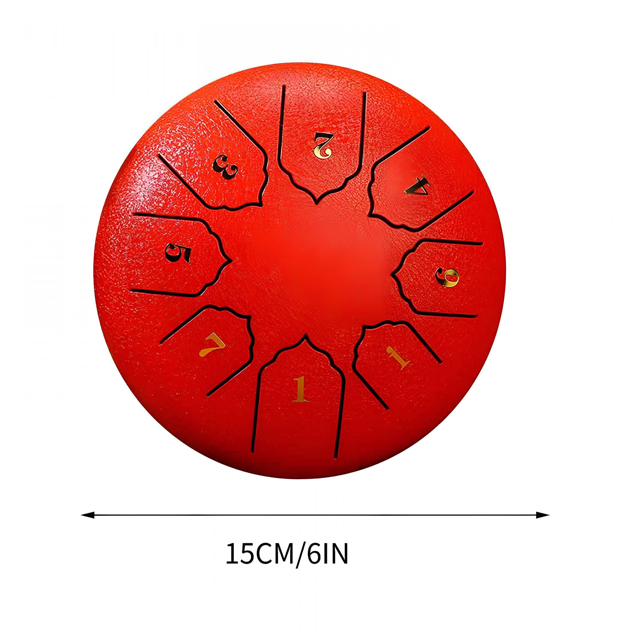 ZHZFKQ 8" Steel Tongue Drum - 6-Tone Handpan Drum for Kids & Adults, Zen Meditation & Sound Healing Instrument with Mallets, Portable 16X16Cm, Perfect for Yoga, Relaxation & Musical Gifts