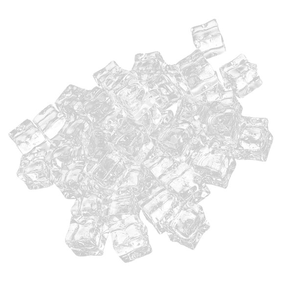 DEEPCRAFF Set of 50 Acrylic Fake , 1.8 Inch Irregular Square Clear Decorative Cubes for Drinks and Displays