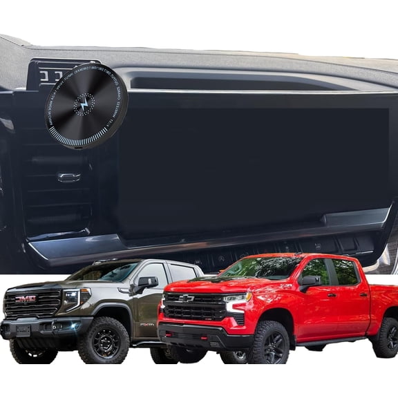 Designed for MagSafe Mount for 13.4-inch 2025 Chevy Silverado Phone Holder 2025 GMC Sierra Phone Holder 15W Fast Wireless Charging Silverado Phone Mount 2025 Chevy Silverado 1500 Accessories