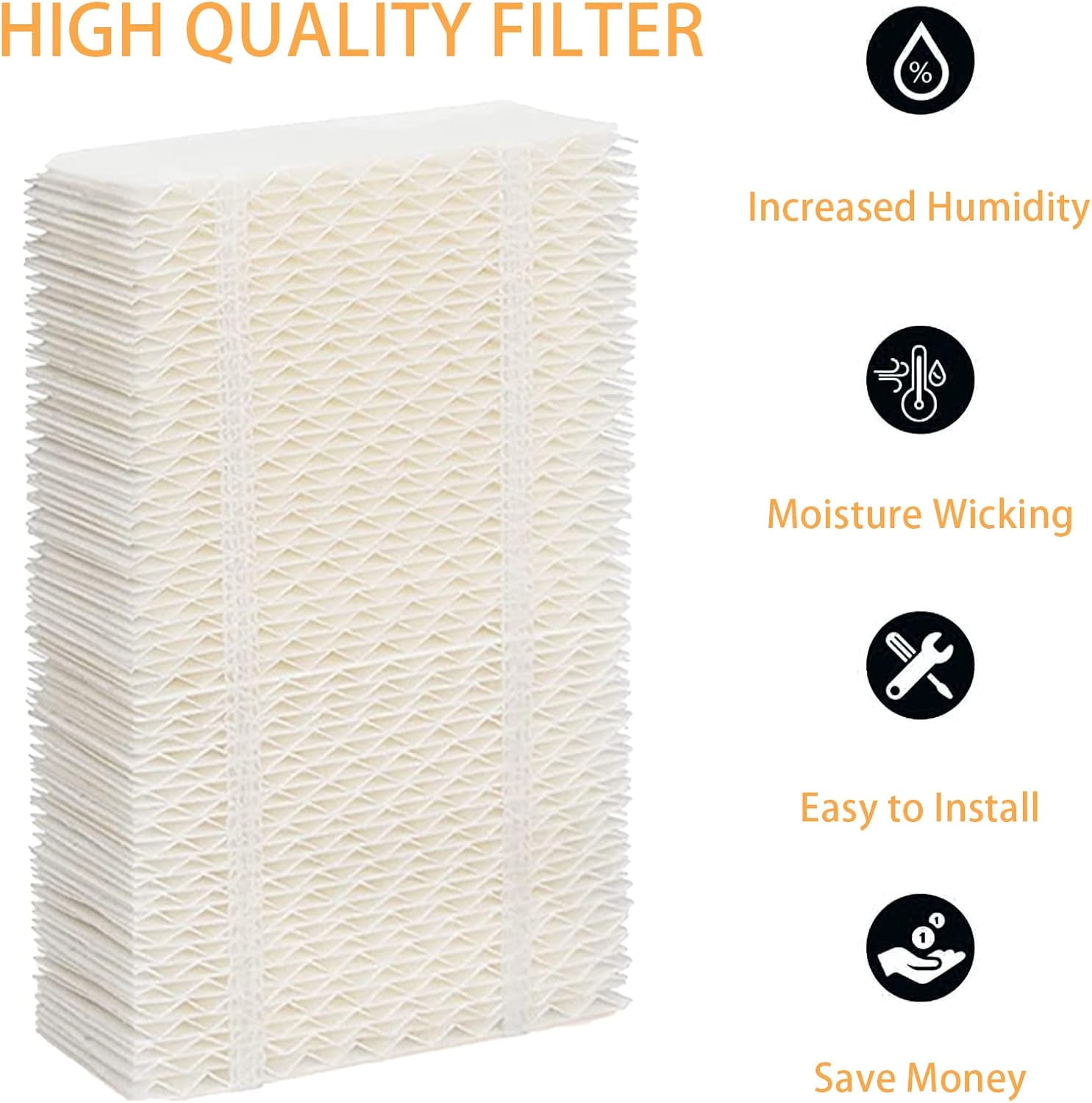 8Pack Humidifier Wick Filter  Compatible with Sears  14909 14912 14413 144130 14416 144160 144161 144162 29974 32-14912 42-14912 Humidifier