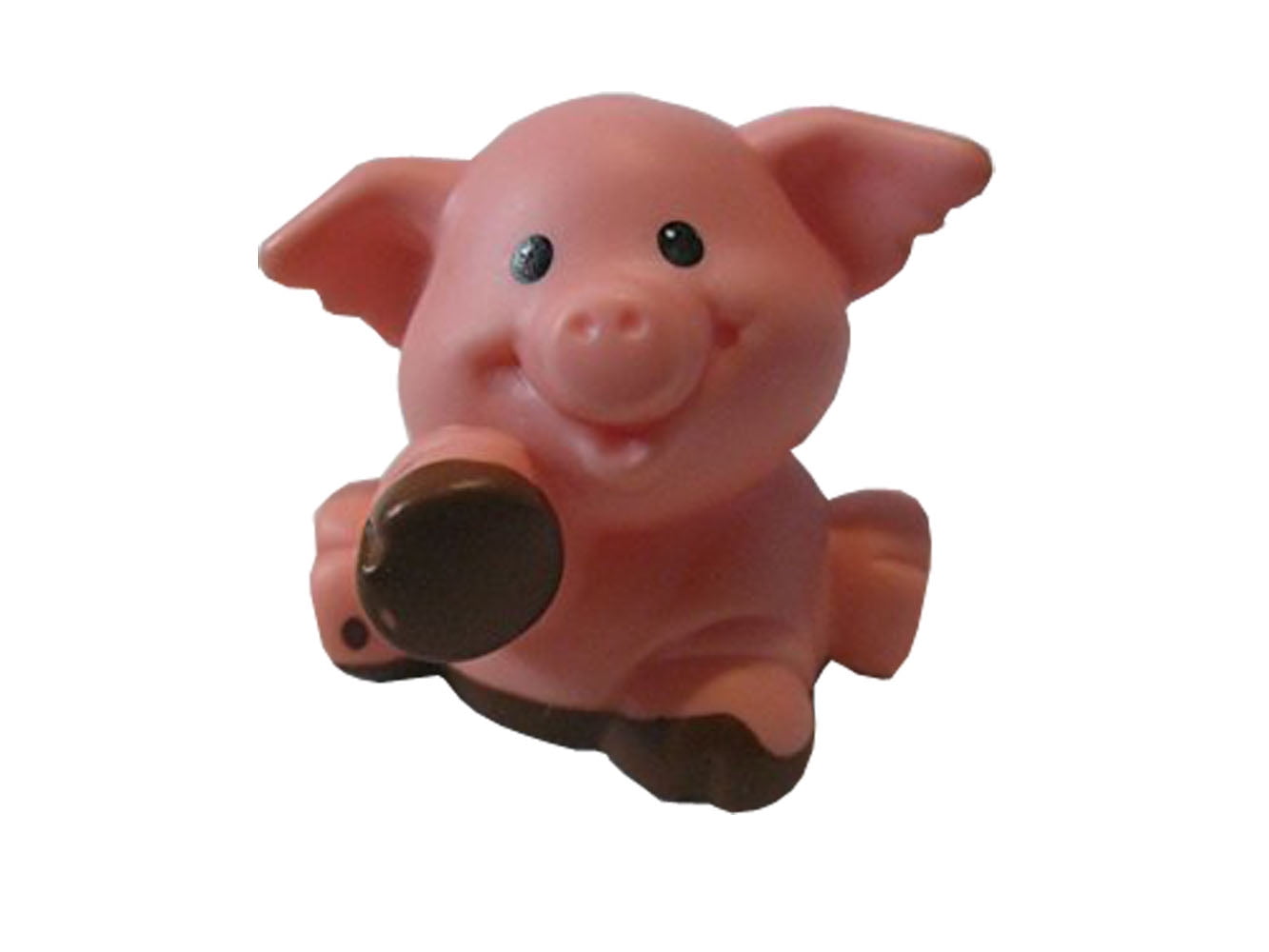 Fisher Price Little People Animal Farm Barn Zoo Nativity Replacement Dark Brown Muddy Paws Pig One Splatter Spot OOP 2001