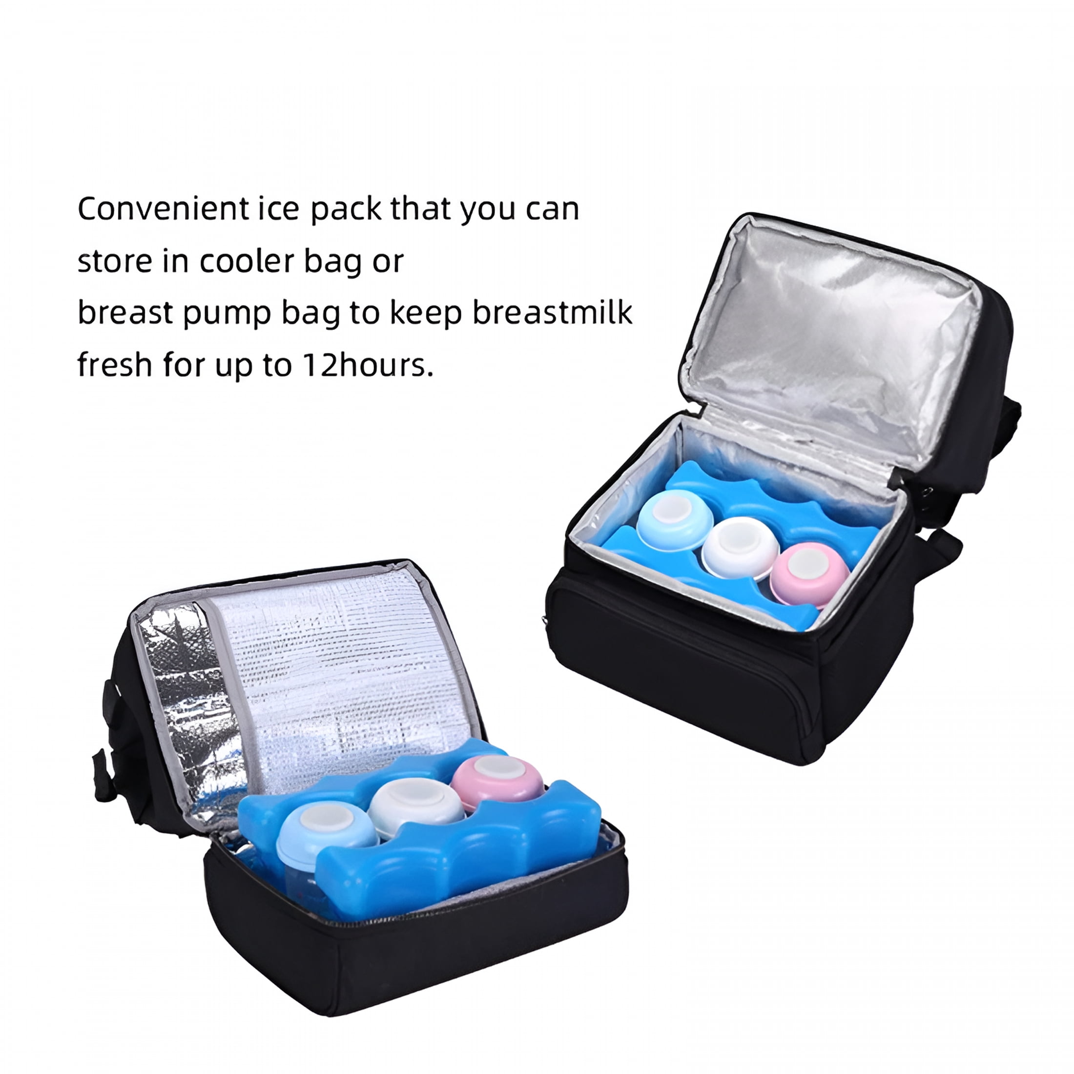 ACDANC 2026 New 2Pcs Ice Packs for Lunch Boxes,Breastmilk Bottle Storage,Insulated Bags,Long Lasting Reusable Cool Packs for Canned Beer Soda,Camping Beach Picnic,8.27"L X 3.94"W X 1.97"H,Blue