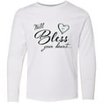 thumbnail image 3 of Inktastic Well Bless your Heart with Calico Print Long Sleeve Youth T-Shirt, 3 of 5