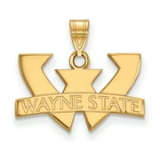 10k Yellow Gold LogoArt Official Licensed Collegiate Wayne State University (WSU) Small Pendant