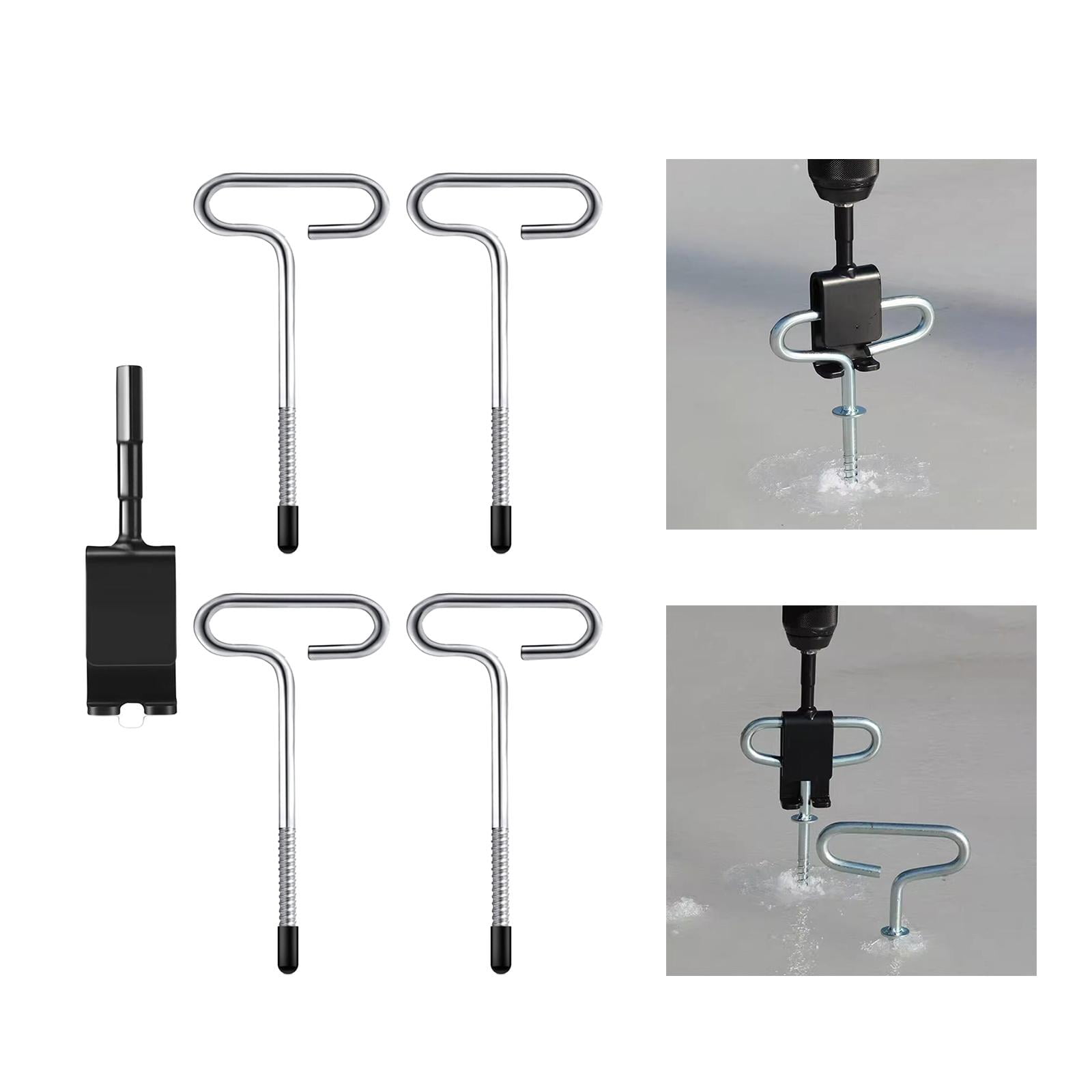 Ice Fishing Anchor Tool Strong Tent Stakes Outdoor Camping Tent Threaded Peg