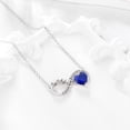 thumbnail image 5 of Juwaliy Infinity Heart Mother Necklace September Birthstone Sapphire Blue Pendant 925 Sterling Silver Mother's Day Gift Idea Jewelry Christmas Birthday Gift for Women Grandma Mom, 5 of 12