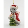 thumbnail image 3 of Ceramic Christmas Mouse Ornament 2 1/8" x 2" x 3 1/4", 3 of 5